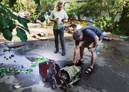 Wreckage of a Russian drone