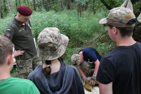 Military training course for Ukrainian teenagers near Lviv