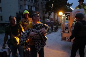 Наслідки масованого удару  з використанням дронів, балістичних та крилатих ракет по Києву