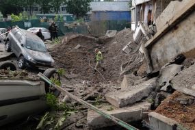 Наслідки масованого удару  з використанням дронів, балістичних та крилатих ракет по Києву