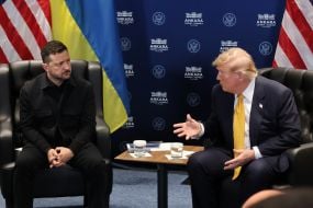 Volodymyr Zelensky and Donald Trump
