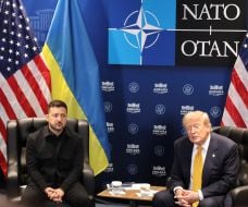 Volodymyr Zelensky and Donald Trump
