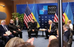 Volodymyr Zelensky and Donald Trump