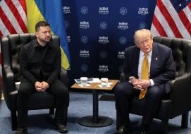 Volodymyr Zelensky and Donald Trump
