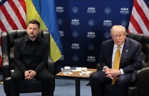 Volodymyr Zelensky and Donald Trump
