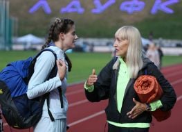 Yaroslavа Maguchykh with trainer Tatyana Stepanova
