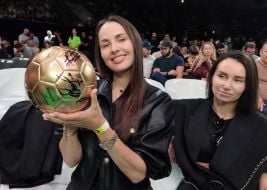 A spectator of the competition took part in a charity auction and purchased a replica of the "Golden Ball" with autographs of Oleg Blokhin, Igor Belanov and Andriy Shevchenko