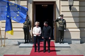 Volodymyr Zelenskyy and Ursula von der Leyen