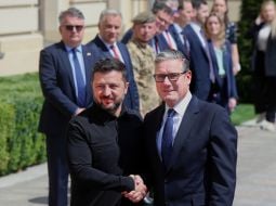 Volodymyr Zelenskyy and Keir Starmer