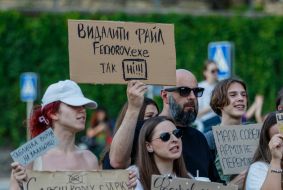 Action in support of Mykhailo Fedorov in Uzhhorod