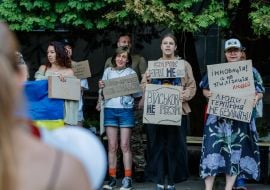 Action in support of Mykhailo Fedorov in Uzhhorod