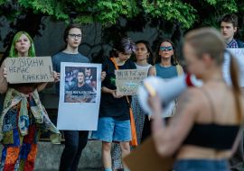 Action in support of Mykhailo Fedorov in Uzhhorod