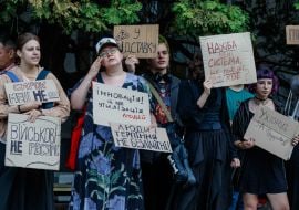 Action in support of Mykhailo Fedorov in Uzhhorod