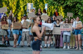 Action in support of Mykhailo Fedorov in Uzhhorod