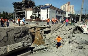 Последствия обстрела Киева