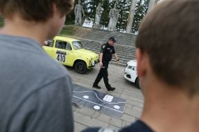 Interactive road safety lesson for children