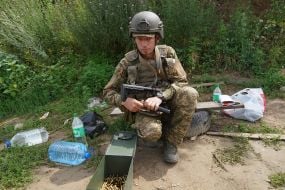 Infantryman of the 13th operational brigade battalion of the Charter National Guard
