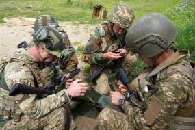Infantrymans of the 13th operational brigade battalion of the Charter National Guard