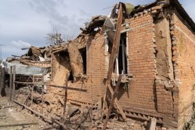 A private house in Kharkiv was completely destroyed after being hit by a Russian small-sized cruise missile, the Banderol