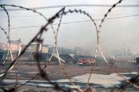 The sorting center of the Nova Poshta company in the Obolonsky district of Kyiv was completely destroyed due to an attack by the Russian Federation