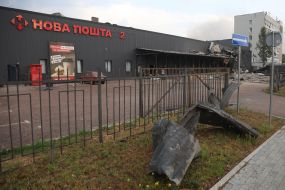 The sorting center of the Nova Poshta company in the Obolonsky district of Kyiv was completely destroyed due to an attack by the Russian Federation