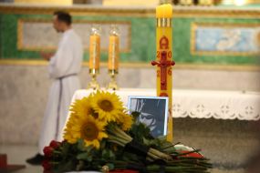 Церемония прощания с польским волонтером Мареком Русеком-Вольским