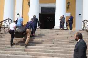 Церемония прощания с польским волонтером Мареком Русеком-Вольским