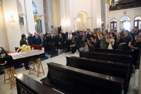 Церемония прощания с польским волонтером Мареком Русеком-Вольским