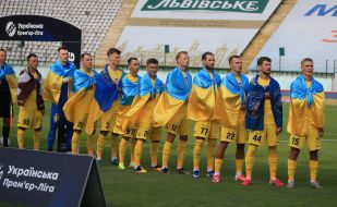 Players of FC Bukovyna (Chernivtsi)
