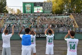 The match result on the scoreboard