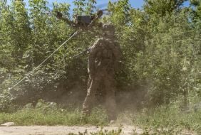 Fighters of the 13th brigade of the National Guard conducted training in shooting at moving targets