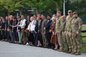 Церемонія перепоховання першого голови Організації українських націоналістів (ОУН) Євгена Коновальця