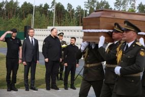 Церемонія перепоховання першого голови Організації українських націоналістів (ОУН) Євгена Коновальця