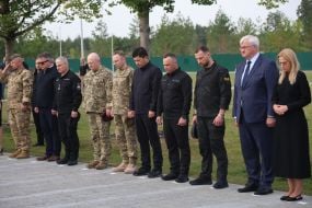 Церемонія перепоховання першого голови Організації українських націоналістів (ОУН) Євгена Коновальця