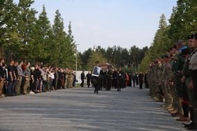 Церемонія перепоховання першого голови Організації українських націоналістів (ОУН) Євгена Коновальця