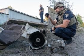 Наслідки влучання реактивного дрона по Основ'янському району Харкова