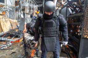 A fragment of a Russian drone