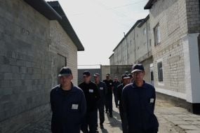 Prisoners of war in one of the special camps for holding Russian prisoners of war