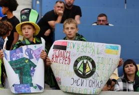 Fans in the stands