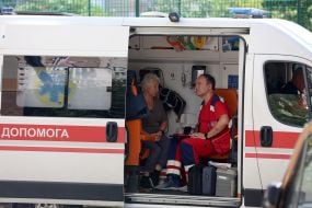 The consequences of a Russian drone hitting a residential building in the Darnytskyi district of Kyiv