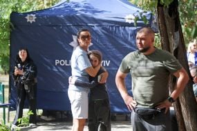 The consequences of a Russian drone hitting a residential building in the Darnytskyi district of Kyiv