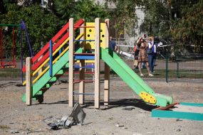 The consequences of a Russian drone hitting a residential building in the Darnytskyi district of Kyiv