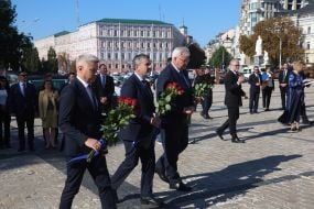 Valentin Hajdinjak, Andrii Sybiha and Tone Kajzer