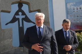 Andrii Sybiha and Tone Kajzer