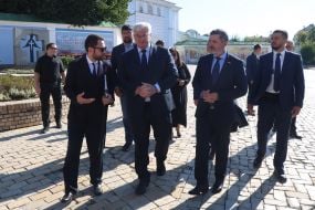 Andrii Sybiha and Tone Kajzer