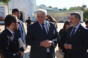 Andrii Sybiha and Tone Kajzer