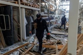 Consequences of the Russian attack on a shopping center in Kharkiv