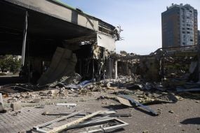 A Russian drone struck a UPG gas station on Kharkivske Highway in Kyiv