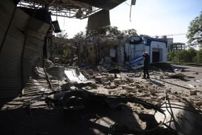 A Russian drone struck a UPG gas station on Kharkivske Highway in Kyiv
