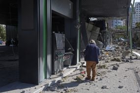A Russian drone struck a UPG gas station on Kharkivske Highway in Kyiv
